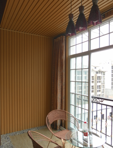 自贡都城建材, 休闲阳台生态木装饰样品房